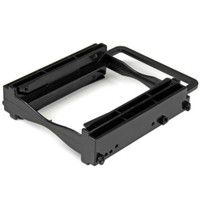 StarTech Dual 2.5 SSD/HDD Mounting Bracket for 3.5” Drive Bay - Tool-Less Installation - Black