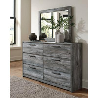 Signature Design by Ashley Baystorm 6 Drawer 62'' W Double Dresser with Mirror