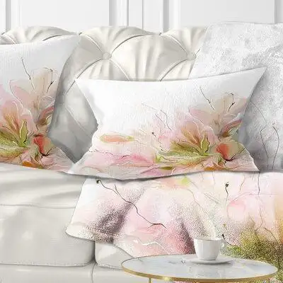 East Urban Home Floral Abstract Design on Lumbar Pillow