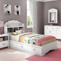 South Shore Tiara Twin Mate's & Captain's Bed with Drawers