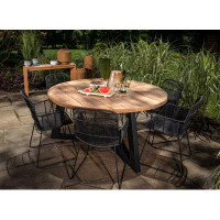 CO9 Design Brewer Round 6 - Person 63" Long Dining Set
