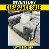 Grey Tufted Chair on Sale !!! Huge Clearance Sale !!