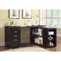 Latitude Run® Deshka L-shape Office Desk White