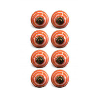 HomeRoots 1.5" X 1.5" X 1.5" Bronze White And Orange  Knobs 8 Pack
