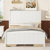 Myhomekeepers Platform Bed With Drawers And Storage Shelves