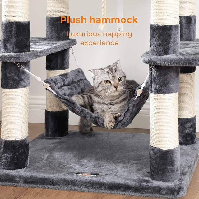 On Sale! Cat Tree Condo w/ Scratching Post Kitty Tower Pet Playhouse, Smoky Gray / FAST, FREE Delivery in Accessories - Image 4