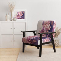 Red Barrel Studio Pink And Gold Peruvian Lily II - Upholstered Traditional Arm Chair