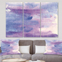 Made in Canada - East Urban Home Watercolor Purple Haze II - Painting Multi-Piece Image on Canvas