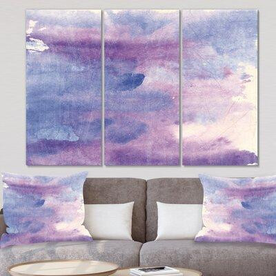Made in Canada - East Urban Home Watercolor Purple Haze II - Painting Multi-Piece Image on Canvas in Painting & Paint Supplies