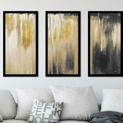 Made in Canada - Mercer41 'Gold Paysage I' Acrylic Painting Print Multi-Piece Image in Arts & Collectibles
