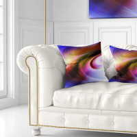 Made in Canada - The Twillery Co. Designart 'Curved Texture of Colours' Abstract Throw Pillow