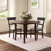 Kelly Clarkson Home Hussey Round Table, Burnished Dark Oak