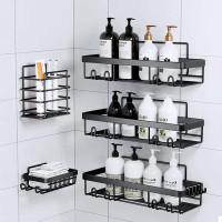 Rebrilliant Adhesive Stainless Steel Shower Caddy (5-Pack)