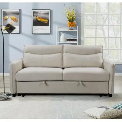 Latitude Run® 3 in 1 Convertible Sleeper Sofa Bed, Modern Fabric Loveseat Futon Sofa Couch