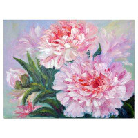 Made in Canada - Design Art Full Blown Peonies Floral - Wrapped Canvas Print