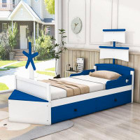 Sunside Sails Demarcus Twin Size Wood Platform Bed with 2 Drawers