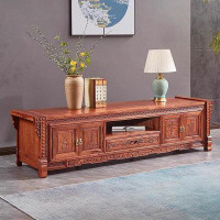 LORENZO Chinese style carved living room storage TV cabinet
