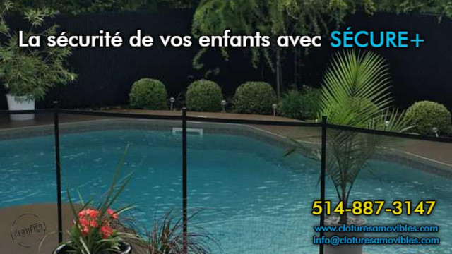 Clôture amovible piscine creusée pour enfants, Sécure+, Laval in Decks & Fences in Laval / North Shore - Image 2