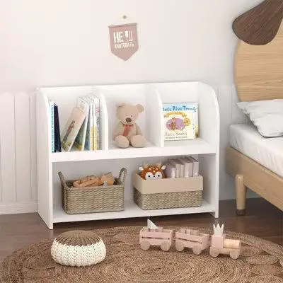 Creationstry Bookcase with Compartments,Storage Book Shelf, Storage Display