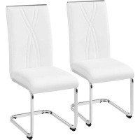 Ivy Bronx Ivy Bronx Dining Chairs Set Of 2 Modern Dining Room Chairs Kitchen Chairs With Faux Leather Seat, Solid Legs A