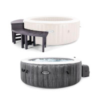 Intex Intex 4 - Person 140 - Jet Round Inflatable Hot Tub in Grey