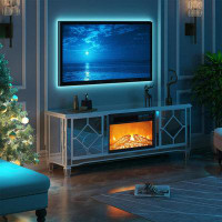 House of Hampton Jaynie TV Stand for TVs up to 65" with Electric Fireplace Included