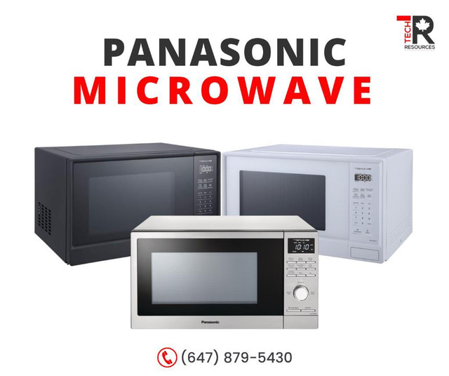 BLACK / WHITE / STAINLESS  STEEL - Genius Sensor Panasonic Countertop Microwave Oven inverter, 1 Year Warranty dans Fours à micro-ondes et cuiseurs  à Région de Mississauga/Peel