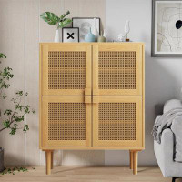 Bay Isle Home™ 4-Doors Rattan Mesh Storage Cabinet