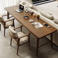 Corrigan Studio 70.67" Brown Rectangular Solid Wood desks