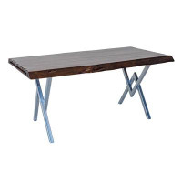 RebirthPRO Bryan 67'''' Brown Rectangular Standard Table Top Loft With Cross Bar Legs
