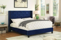 March Madness!!  Contemporary, Rich Velvet Upholstered Beds With Button Tufted