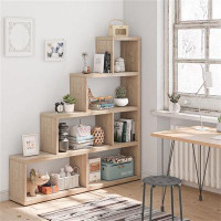 Latitude Run® 6 Cubes Ladder Shelf Freestanding Corner Bookshelf