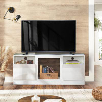 Ebern Designs 17 Storeys Modern Tv Stand For 65 Inch Tv For Living Room, Tv Cabinet With Storage, Media Entertainment Ce