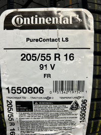 4 Brand New Continental Pure Contact LS  205/55R16 All Season Tires.$70 REBATE!! *** WallToWallTires.com ***