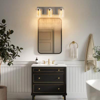 LOHASLED 17 In. 3-Light Brushed Nickel Integrated Led Bathroom Vanity Light Fixture Dimmable With White/Neutral/Warm Lig