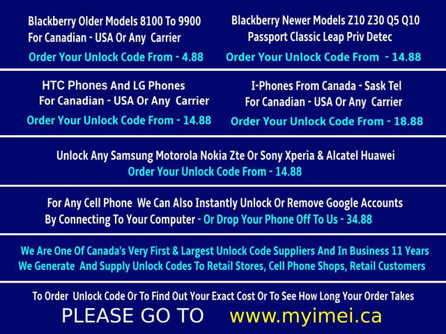 We Unlock Cell Phones & Remove Google Accounts For You $4.88 in Cell Phone Services in St. Catharines