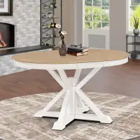 August Grove Practical design Extendable Dining Table with  Leaf and Spacious desktop, for Dining Room