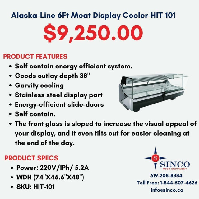 74 Alaska-Line Meat Display Cooler | Butcher Shop Equipment | Grocery Store Equipment in Industrial Kitchen Supplies - Image 4