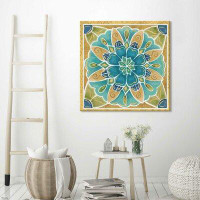 Bungalow Rose 'Free Bird Mexican Tiles IV' Acrylic Painting Print on Wrapped Canvas