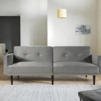 GZMWON Modern Convertible Double Folding Sofa Bed, Upholstered Sofa