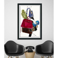 Made in Canada - Picture Perfect International 'My Bags' Framed Graphic Art Print on Canvas