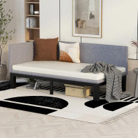 Red Barrel Studio Upholstered Daybed/Sofa Bed Frame Full Size Linen