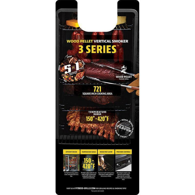 Vertical Smokers- Pit Boss® Wood Pellet Smoker - Copperhead 3 Series, 901 sq in bbq  BBV3P1 in BBQs & Outdoor Cooking - Image 4