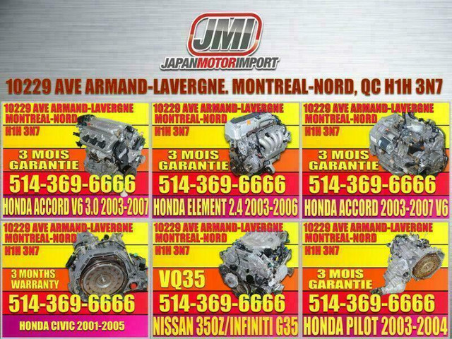 Moteur Honda CRV 2007 2008 2009 2010 2011 CR-V Engine MOTOR 2.4L K24Z in Engine & Engine Parts in City of Montréal - Image 3