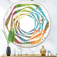 East Urban Home Design IV Whirl Traditional Frameless Wall Mirror