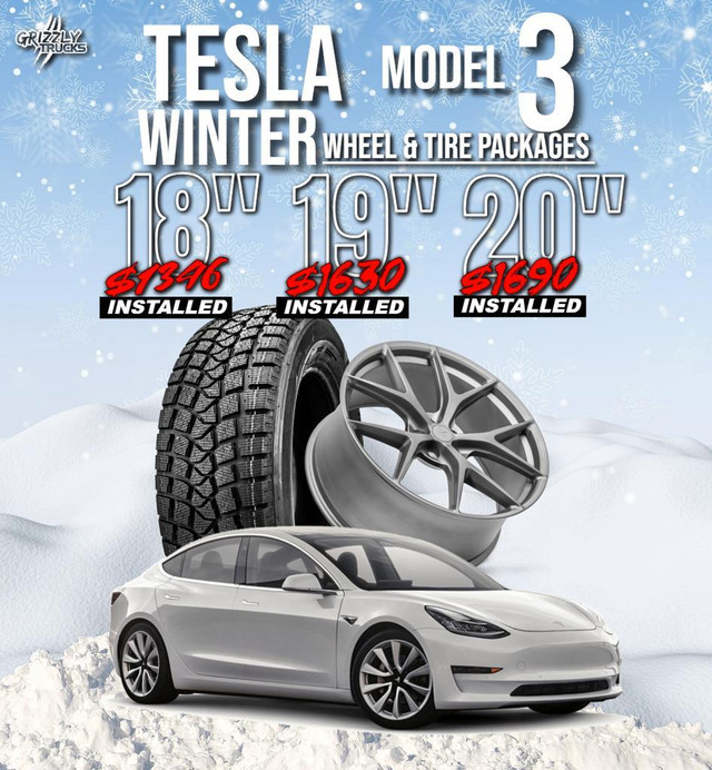 Tesla Model 3 Winter Tire Packages/ Pre-Mounted/Installed/Free Lug Nuts in Tires & Rims in Edmonton Area