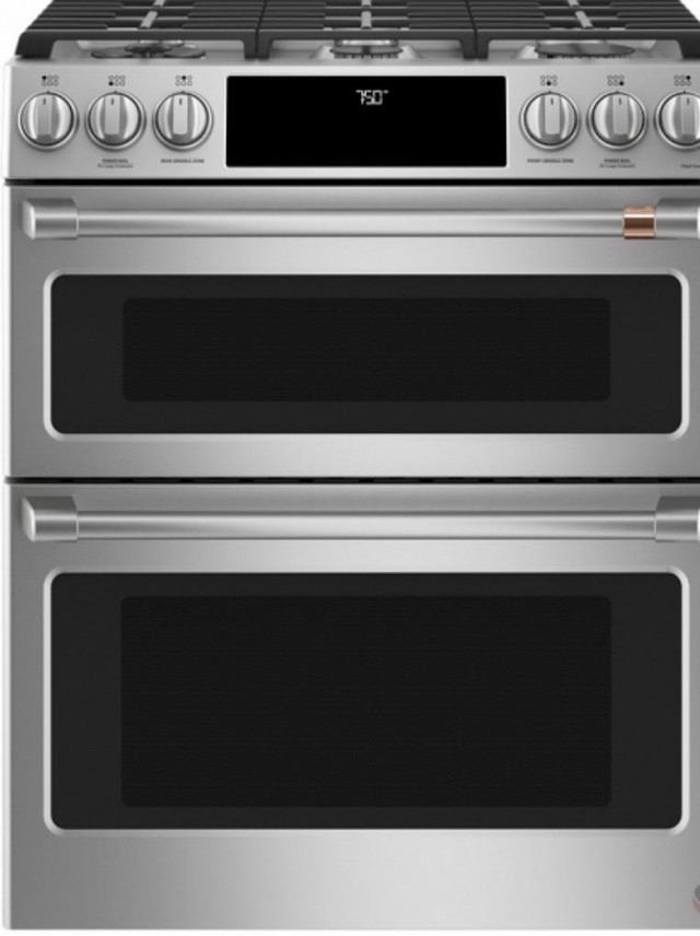 GE CAFE DOUBLE OVEN GAS RANGES- BRAND NEW UNBOXED  STAINLESS STEEL-AMAZING SAVINGS !!!! in Stoves, Ovens & Ranges in Edmonton Area - Image 3