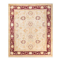 Isabelline Renica Mogul One-of-a-kind Hand-Knotted Ivory Area Rug 8' x 10'3"