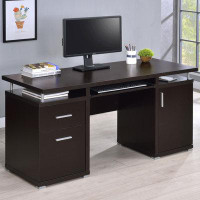 Latitude Run® 2-drawer Computer Desk Cappuccino