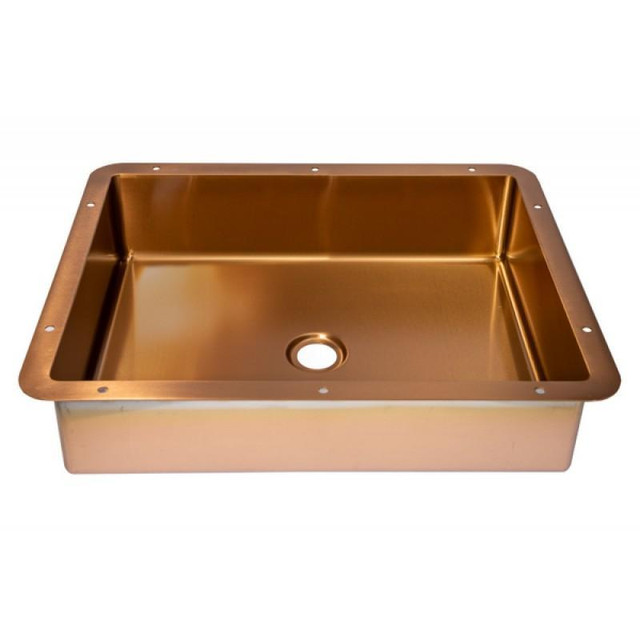 Rectangular 18.63 X 14.37-In Stainless Steel Undermount Sink (Black, Bronze, Antique, Rose Gold or Gold) w Drain  EBS in Plumbing, Sinks, Toilets & Showers - Image 3
